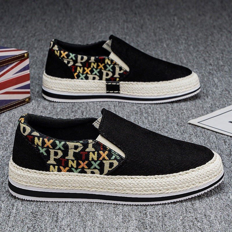 Damen Espadrilles-Slipper mit elastischem Einschlupf und modischem Textil-Obermaterial EB