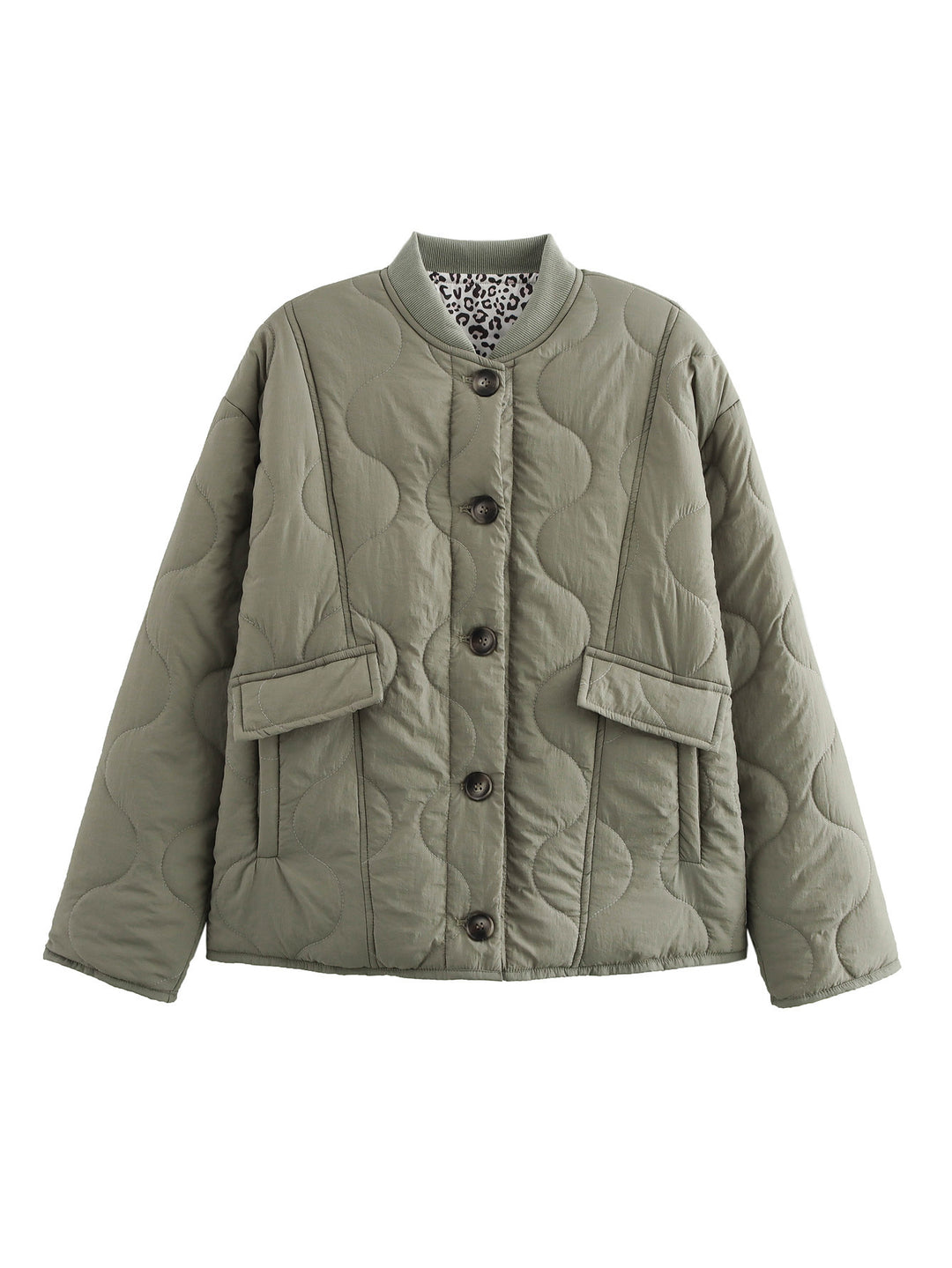 Damen gesteppte Übergangsjacke mit praktischen Taschen EB