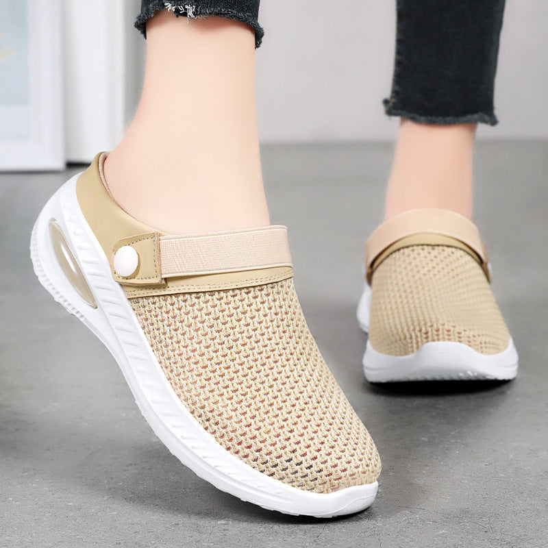 Damen Leichte Clogs mit Atmungsaktivem Obermaterial und Flexiblem Fußbett EB