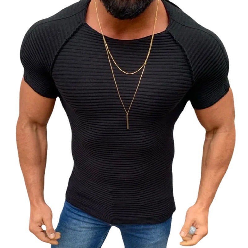 Herren figurbetontes Kurzarmshirt EB