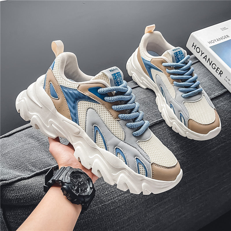 Damen Sportliche Chunky Sneakers mit atmungsaktiver Oberflächenstruktur EB