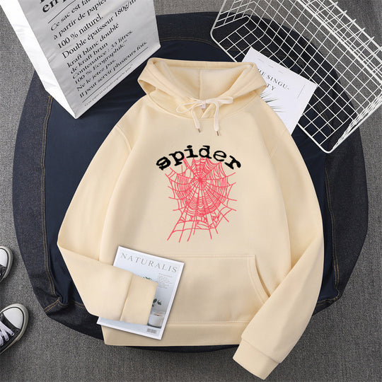 Damen Kapuzensweater mit kreativem Spinnenmotiv EB