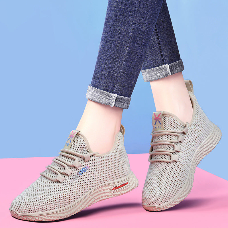 Damen Atmungsaktive Freizeitschuhe mit flexiblem Obermaterial und rutschfester Sohle EB