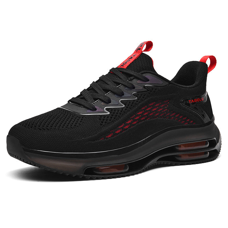 Unisex Air‑Cushion Performance‑Sneaker mit sichtbarer Luftkammer, atmungsaktivem Strickoberteil und gepolstertem Fersenkragen EB