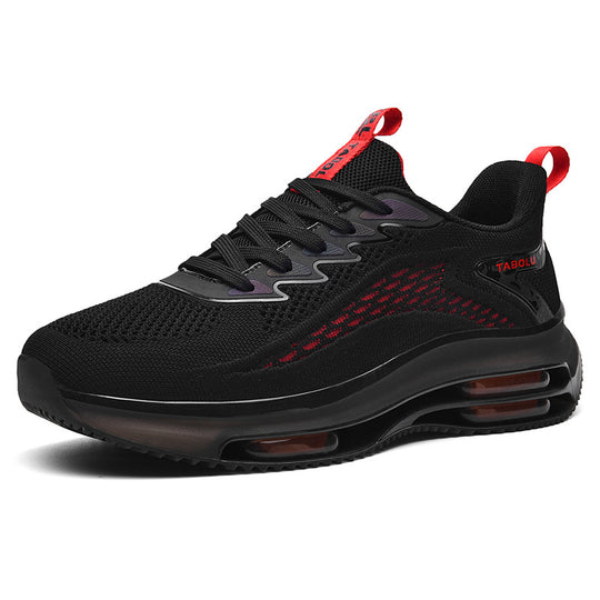 Unisex Air‑Cushion Performance‑Sneaker mit sichtbarer Luftkammer, atmungsaktivem Strickoberteil und gepolstertem Fersenkragen EB