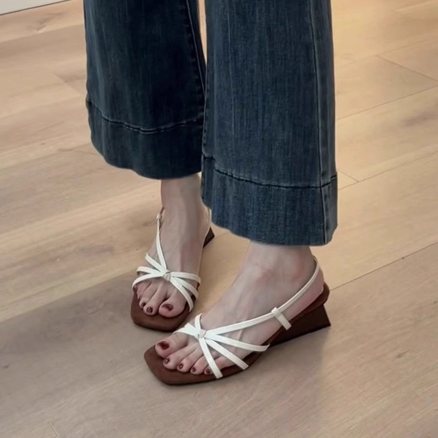 Damen Slingback-Pumps mit modischem Design und bequemer Wedge-Sohle EB