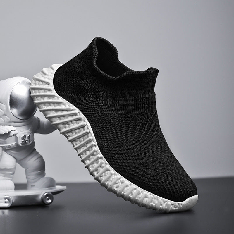 Damen Strick-Sneaker mit elastischem Abschluss und rutschfester Sohle EB