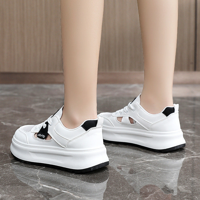 Damen sportliche Sneakers mit atmungsaktiver Mesh-Oberfläche und gepolsterter Sohle EB