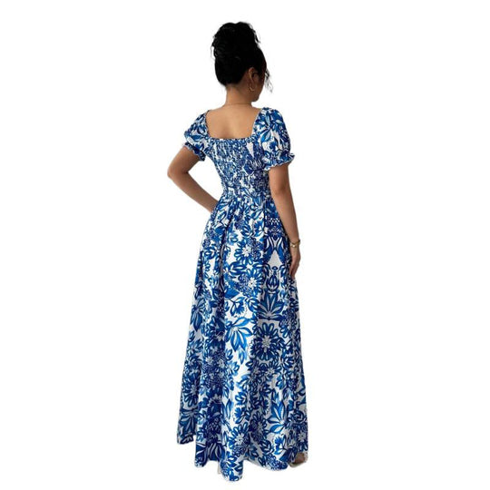 Damen Maxikleid mit quadratischem Ausschnitt und offenen Trägern EB