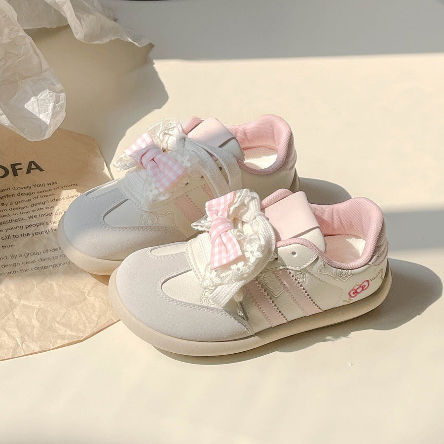 Damen Sneakers mit verspielten Schleifenakzenten und atmungsaktivem Obermaterial EB