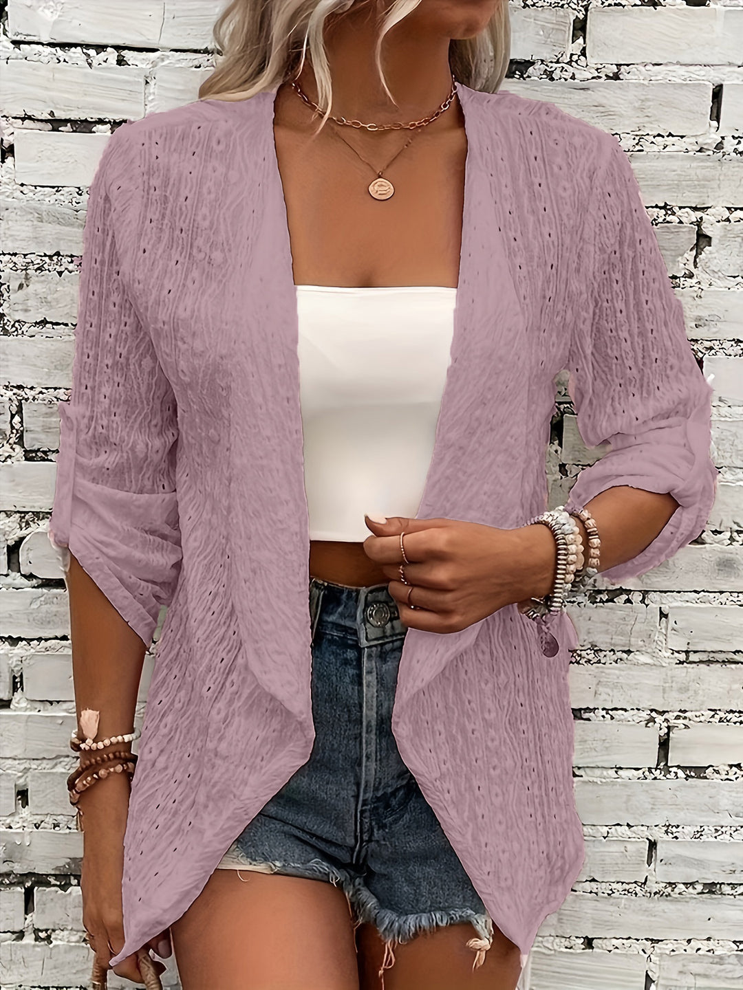 Damen Leichte Schichtenjacke aus atmungsaktiver Struktur EB