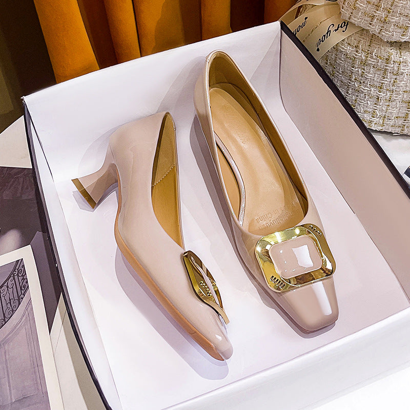 Damen elegante Pumps mit modischem Schnallenakzent EB