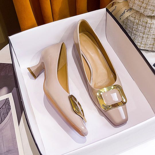 Damen elegante Pumps mit modischem Schnallenakzent EB