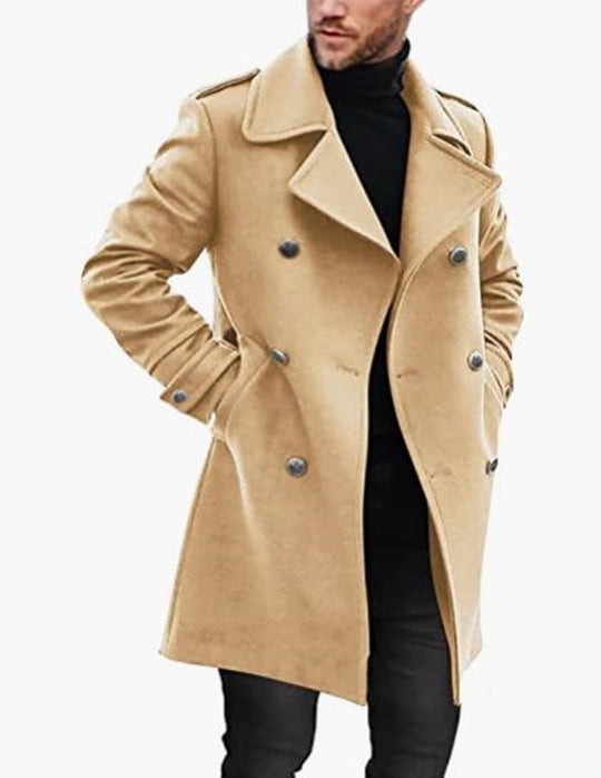 Herren eleganter Trenchcoat mit modernem Schnitt und praktischen Details EB