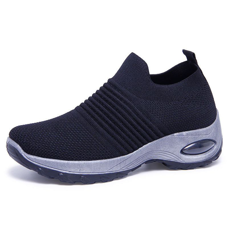 Damen Luftgepolsterte Sneakers mit elastischem Strickoberteil EB