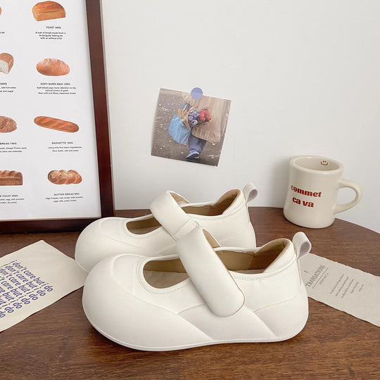 Damen Komfortable Ballerinas mit Klettverschluss EB