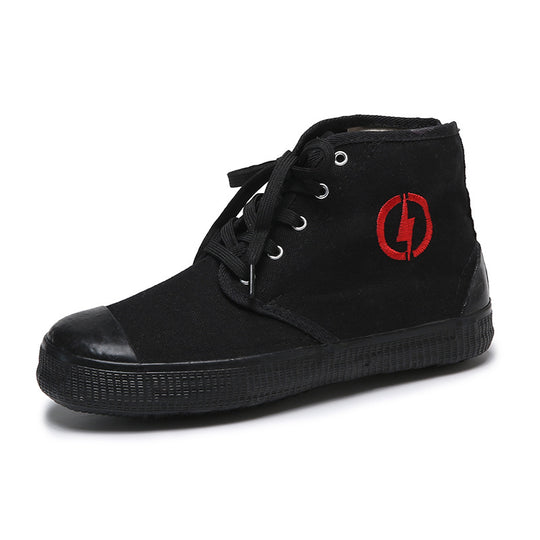 Damen sportliche Schnürstiefel mit hohem Schaft und verstärkter Zehenkappe EB