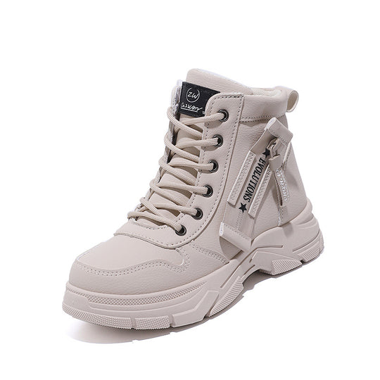 Damen hochformatige Sneakers mit stabiler Gummisohle und atmungsaktiver Innenpolsterung EB