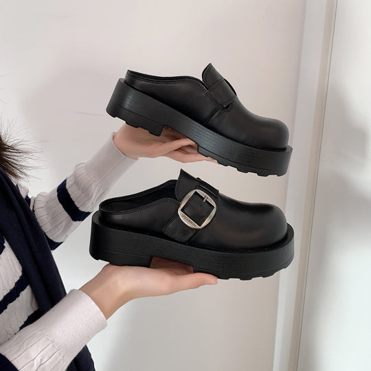Damen Clogs mit elegantem Schnallenverschluss und rutschfester Sohle EB