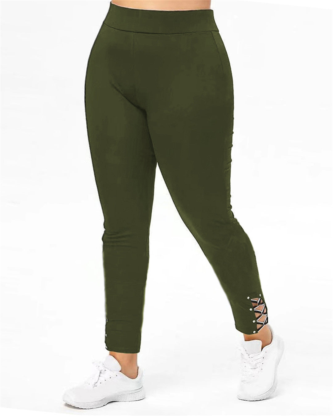 Damen Sportleggings mit dekorativen Schnürdetails EB