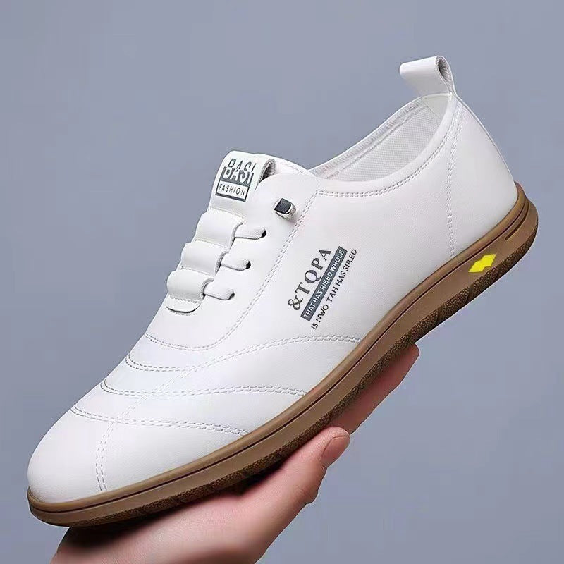 Herren Bequeme Leder Sneakers mit rutschfester Sohle EB