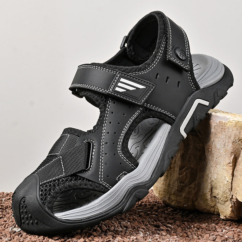 Herren leichte und atmungsaktive Outdoor-Sandalen mit verstellbaren Riemen EB