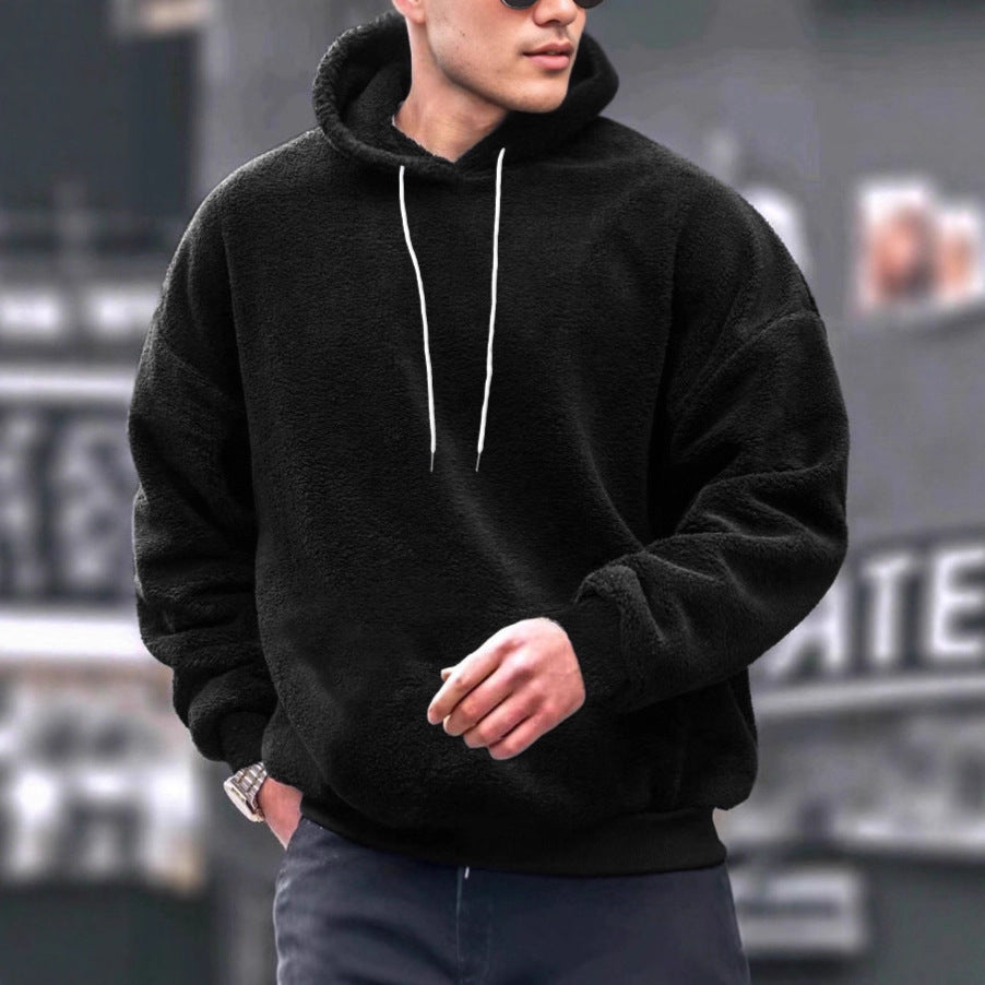 Herren kuscheliges Kapuzensweatshirt aus weichem Fleece EB