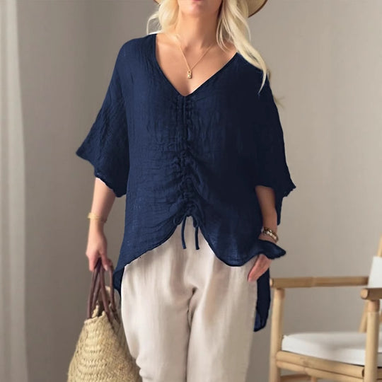 Damen leichtes, oversize Tunika-Shirt EB