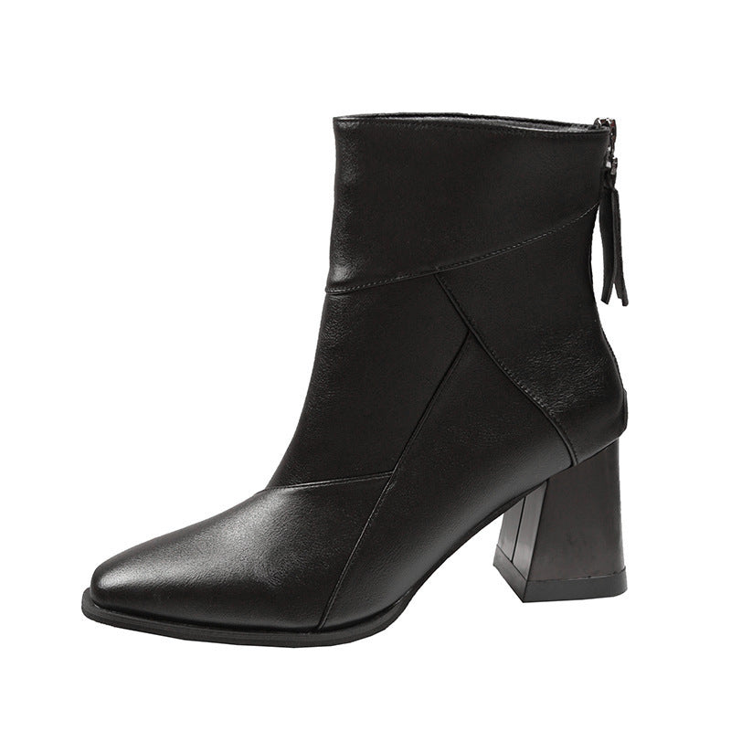 Damen modische Ankle Boots mit eleganter Schafthöhe und sorgfältiger Nahtverarbeitung EB
