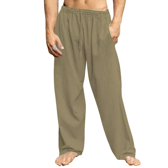 Herren bequeme Freizeit-Hose mit elastischem Bund und seitlichen Eingrifftaschen EB