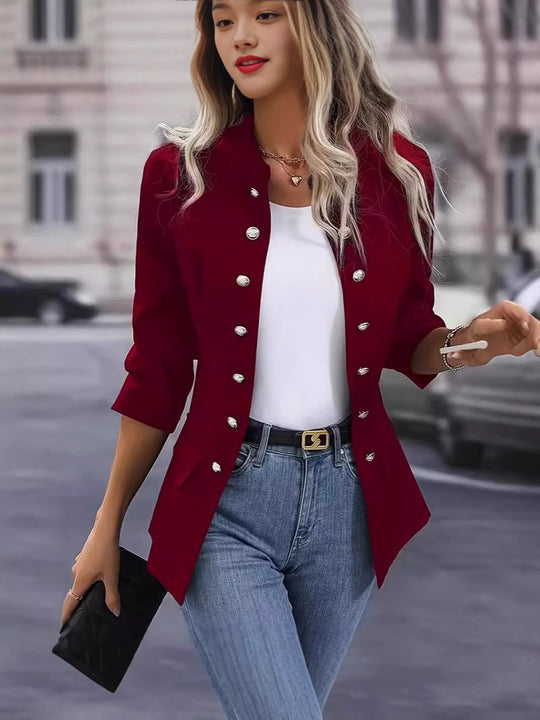 Damen Blazer mit stylishen Druckknöpfen und eleganter Passform EB