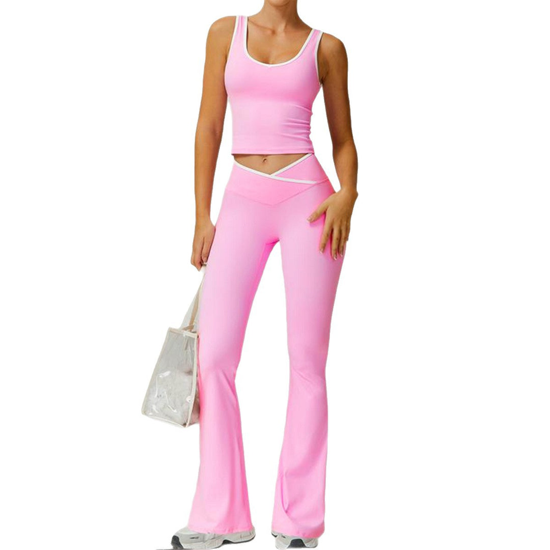 Damen Sportliche Leggings mit modischem Oberteil und innovativem Schnitt EB