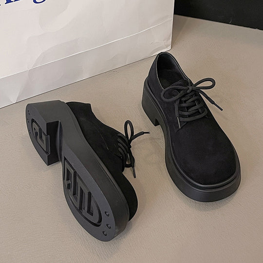 Damen Bequeme Schnürschuhe aus Wildleder mit rutschfester Sohle EB
