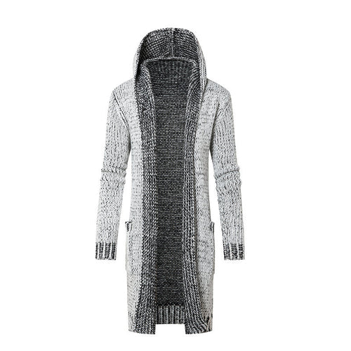 Damen Strickjacke mit Kapuze und seitlichen Taschen EB