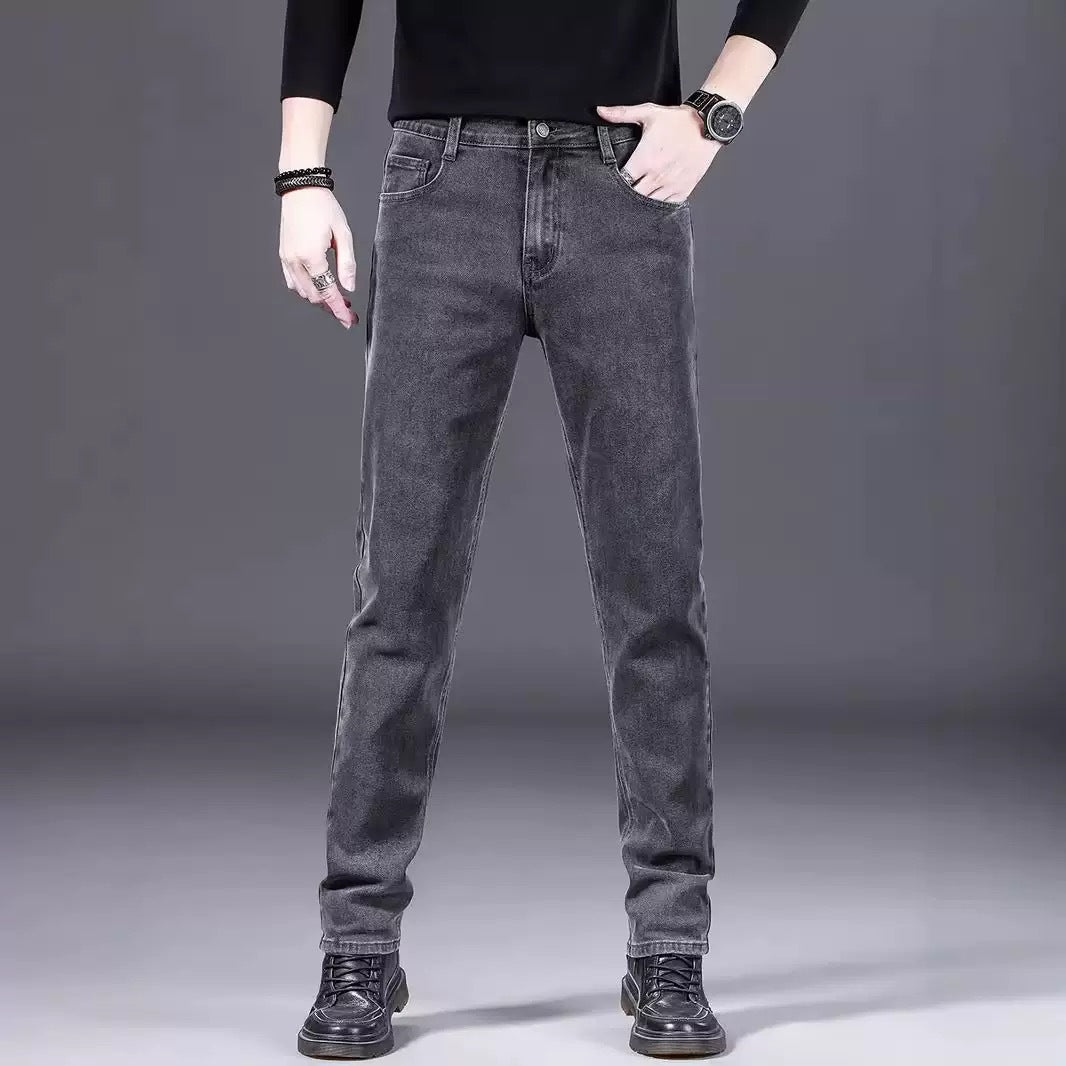 Herren modische Slim-Fit Jeans aus weichem Denim EB