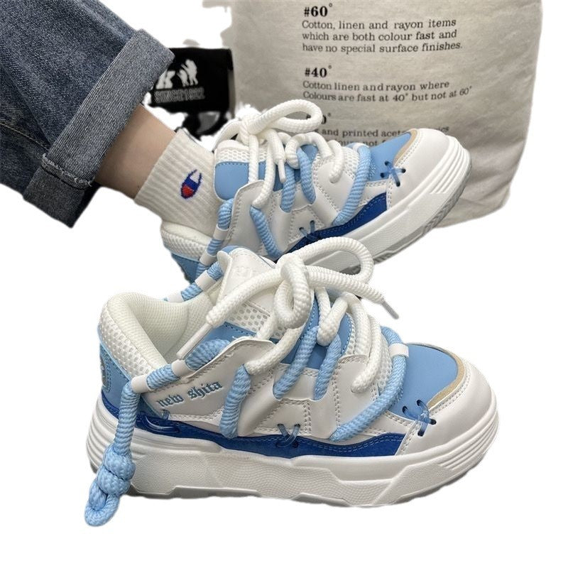 Damen Sportliche Chunky-Sneaker mit innovativem Schnürsystem und rutschfester Sohle EB