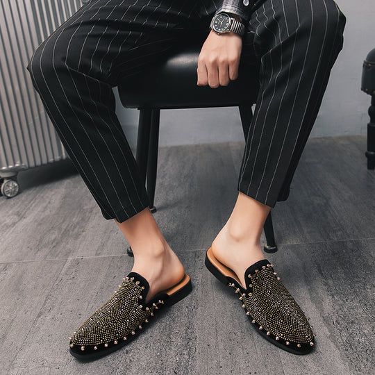 Damen Mokassins mit luxuriösen Nieten-Details und weichem Innenfutter EB