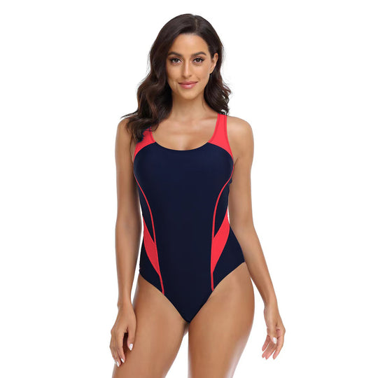 Damen Sportlicher Einteiler Badeanzug mit ergonomischem Schnitt EB