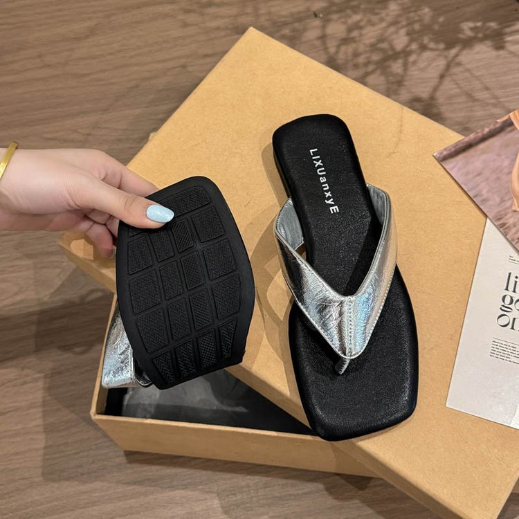 Damen elegante Zehentrenner-Sandalen mit gepolstertem Fußbett EB