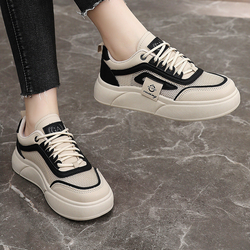 Damen modische Sneaker mit atmungsaktiver Mesh-Oberfläche und flexibler Sohle EB