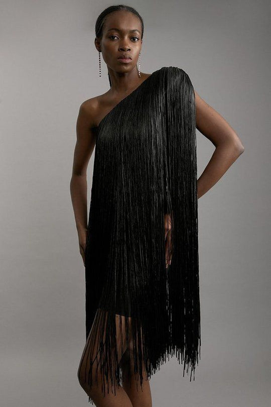 Damen Fransen-Kleid R&B