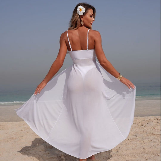 Damen Bikiniset mit verstellbaren Trägern und elegantem Wickelrock EB