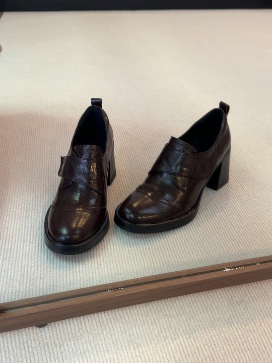 Damen elegante Stiefeletten mit modischem Riemendesign und bequemem Blockabsatz EB