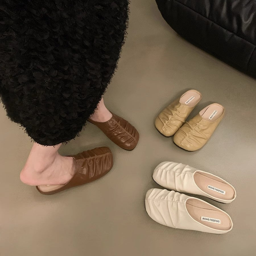 Damen bequeme Mokassins mit flexiblem Gummizug und modischer Oberflächentextur EB