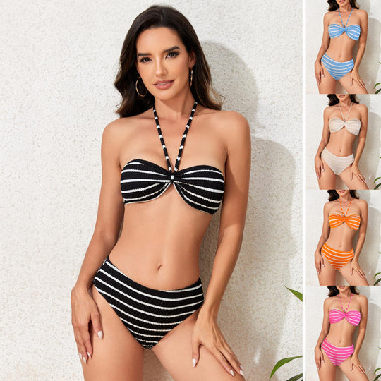 Damen Bandeau Bikini mit raffiniertem Knoten EB