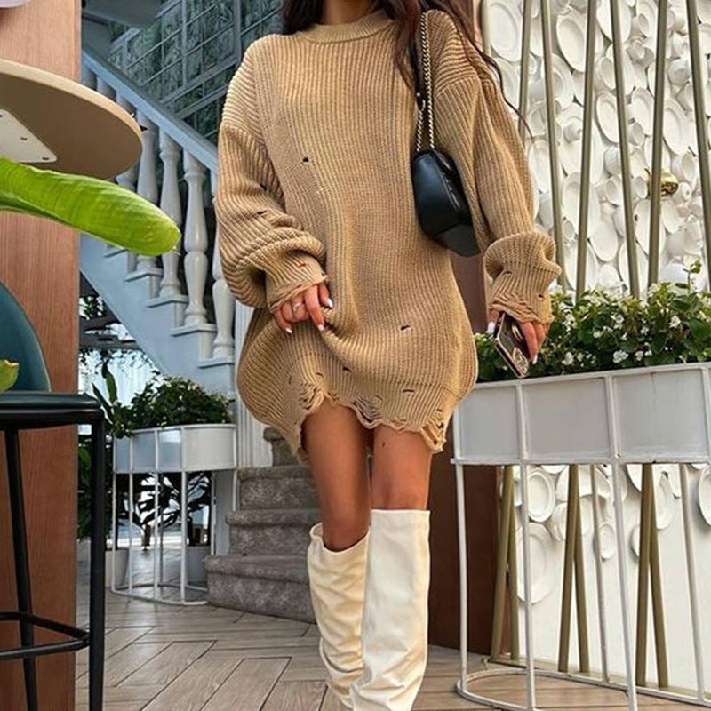 Damen Oversized Strickkleid EB