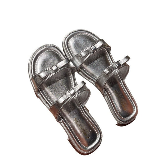 Damen glamouröse Riemchensandalen mit zierlicher Schleifenverzierung EB