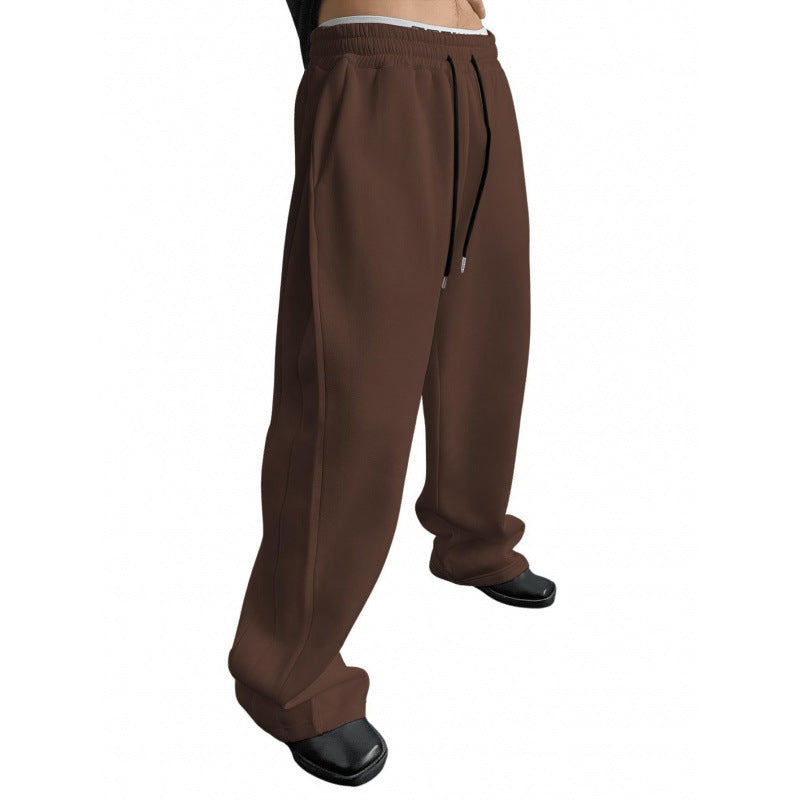 Damen nan weite Oversize Jogginghose mit tiefem Schritt, elastischem Bund und Kordelzug EB