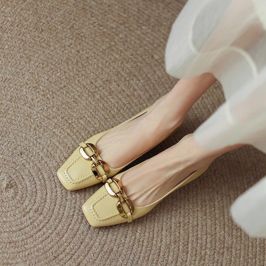 Damen Ballerinas mit elegantem Kettenakzent EB