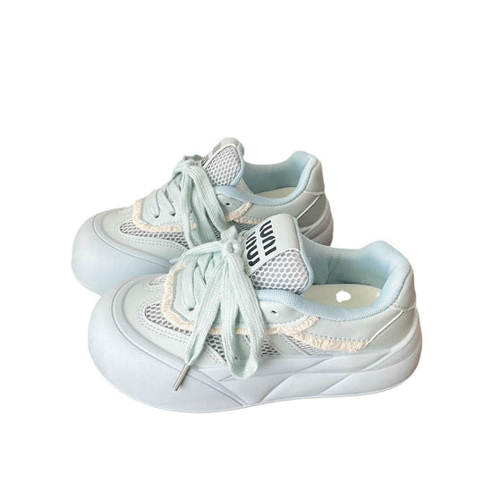 Damen Sportliche Sneakers mit atmungsaktivem Mesh und voluminöser Sohle EB